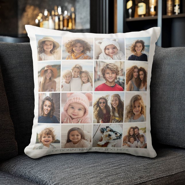 Erstellen Sie Ihre eigene FotoCollage - 16 Fotos Kissen (Photo Collage Pillow)