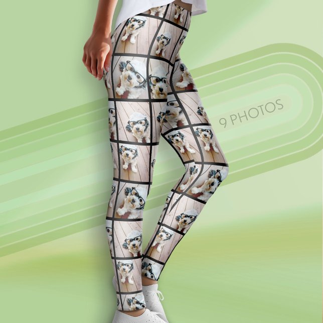 Erstellen Sie Ihre eigene FotoCollage - 9 Fotos Leggings (Custom Photo Leggings - 9 Photos)