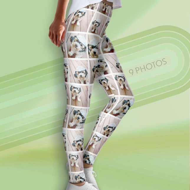 Erstellen Sie Ihre eigene FotoCollage - 9 Fotos Leggings (Custom Photo Leggings - 9 Photos)