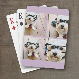 Erstellen Sie Ihre eigene Fotocollage Flieder 4 Bi Spielkarten