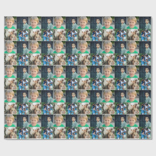 Erstellen Sie Ihre eigene Fotocollage Geschenkpapier