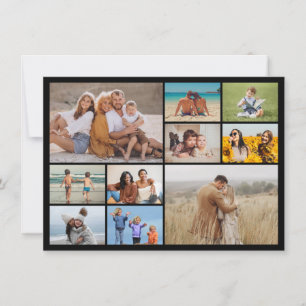 Erstellen Sie Ihre eigene Fotocollage mit 10 Fotos Mitteilungskarte
