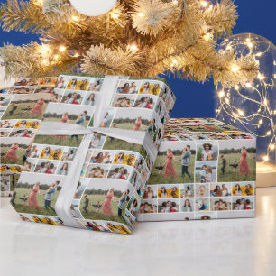 Erstellen Sie Ihre eigene Fotocollage mit 11 Fotos Geschenkpapier