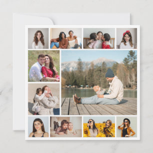 Erstellen Sie Ihre eigene Fotocollage mit 11 Fotos Karte