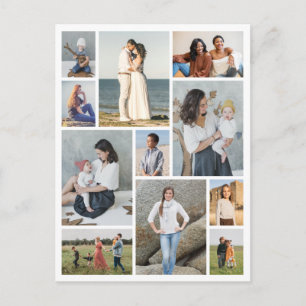 Erstellen Sie Ihre eigene Fotocollage mit 11 Fotos Postkarte