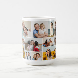 Erstellen Sie Ihre eigene Fotocollage mit 12 Fotos Kaffeetasse