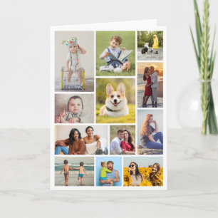 Erstellen Sie Ihre eigene Fotocollage mit 12 Fotos Karte