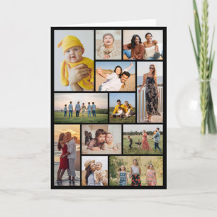 Erstellen Sie Ihre eigene Fotocollage mit 12 Fotos Karte