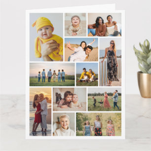 Erstellen Sie Ihre eigene Fotocollage mit 12 Fotos Karte