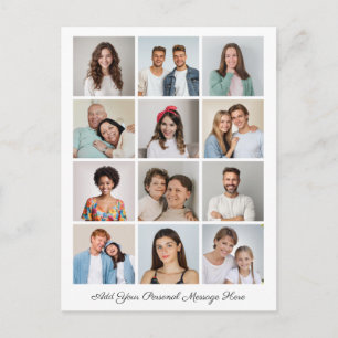 Erstellen Sie Ihre eigene Fotocollage mit 12 Fotos Postkarte