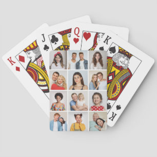 Erstellen Sie Ihre eigene Fotocollage mit 12 Fotos Spielkarten