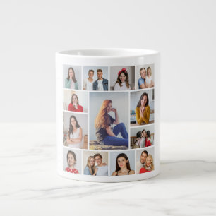 Erstellen Sie Ihre eigene Fotocollage mit 13 Fotos Jumbo-Tasse