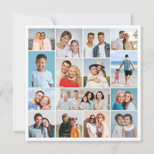 Erstellen Sie Ihre eigene Fotocollage mit 15 Fotos Karte