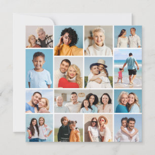 Erstellen Sie Ihre eigene Fotocollage mit 15 Fotos Mitteilungskarte