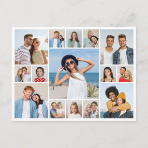 Erstellen Sie Ihre eigene Fotocollage mit 15 Fotos Postkarte