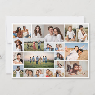 Erstellen Sie Ihre eigene Fotocollage mit 20 Fotos Mitteilungskarte
