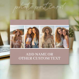 Erstellen Sie Ihre eigene Fotocollage mit 4 Bilder Postkarte