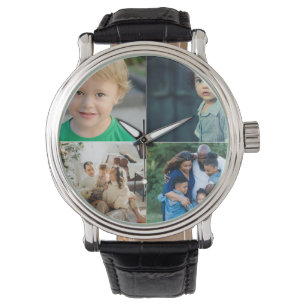 Erstellen Sie Ihre eigene Fotocollage mit 4 Fotos Armbanduhr