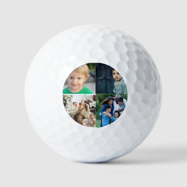 Erstellen Sie Ihre eigene Fotocollage mit 4 Fotos Golfball (Vorderseite)