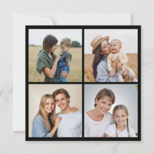Erstellen Sie Ihre eigene Fotocollage mit 4 Fotos Karte