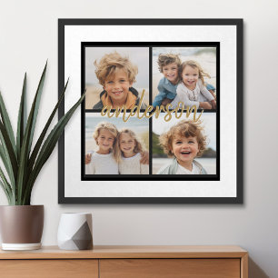 Erstellen Sie Ihre eigene Fotocollage mit 4 Fotos Poster