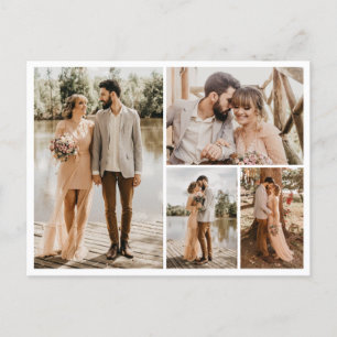 Erstellen Sie Ihre eigene Fotocollage mit 4 Fotos Postkarte