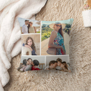 Erstellen Sie Ihre eigene Fotocollage mit 5 Fotos Kissen