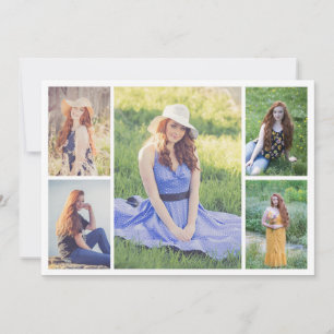 Erstellen Sie Ihre eigene Fotocollage mit 5 Fotos Mitteilungskarte