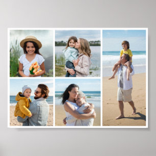 Erstellen Sie Ihre eigene Fotocollage mit 5 Fotos Poster