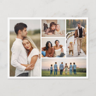 Erstellen Sie Ihre eigene Fotocollage mit 5 Fotos Postkarte