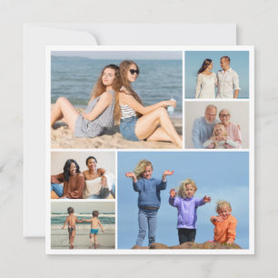 Erstellen Sie Ihre eigene Fotocollage mit 6 Fotos Mitteilungskarte