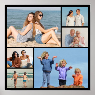 Erstellen Sie Ihre eigene Fotocollage mit 6 Fotos Poster