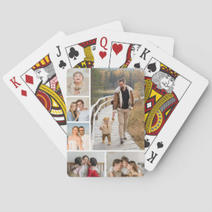Erstellen Sie Ihre eigene Fotocollage mit 6 Fotos Spielkarten