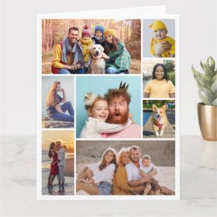 Erstellen Sie Ihre eigene Fotocollage mit 8 Fotos Karte