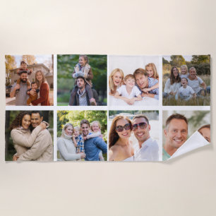 Erstellen Sie Ihre eigene Fotocollage mit 8 Fotos Strandtuch