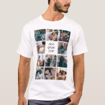 Erstellen Sie Ihre eigene FotoCollage T-Shirt<br><div class="desc">Personalisierter Foto T - Shirt mit 11 quadratischen Bildern zum Umstieg auf das eigene Format und einer leicht bearbeitbaren Textvorlage. Foto Tipp: Fotos in Quadrate schneiden,  bevor Sie sicherstellen,  dass Betreff im Zentrum für beste Ergebnisse ist.</div>