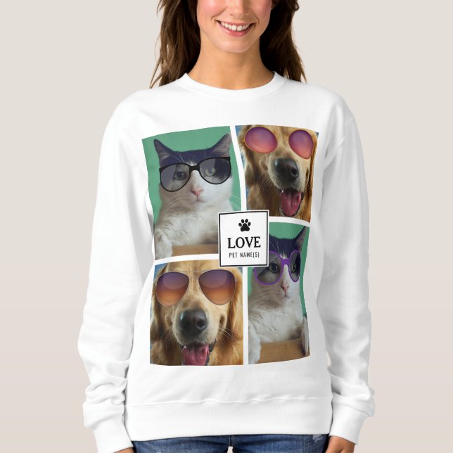 Erstellen Sie Ihre eigene Fotokollektion für 4 Hau Sweatshirt (Vorderseite)
