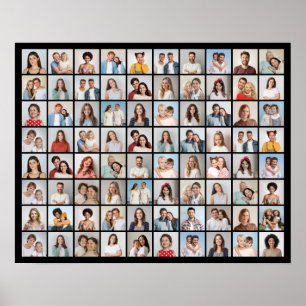 Erstellen Sie Ihre eigene Fotos Collage mit 80 Fot Poster
