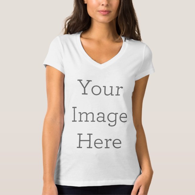 Frauen Bella+Canvas Jersey V-Ausschnitt T-Shirt (Vorderseite)