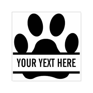 Erstellen Sie Ihre eigene Funny Paw Print Rubber B Permastempel