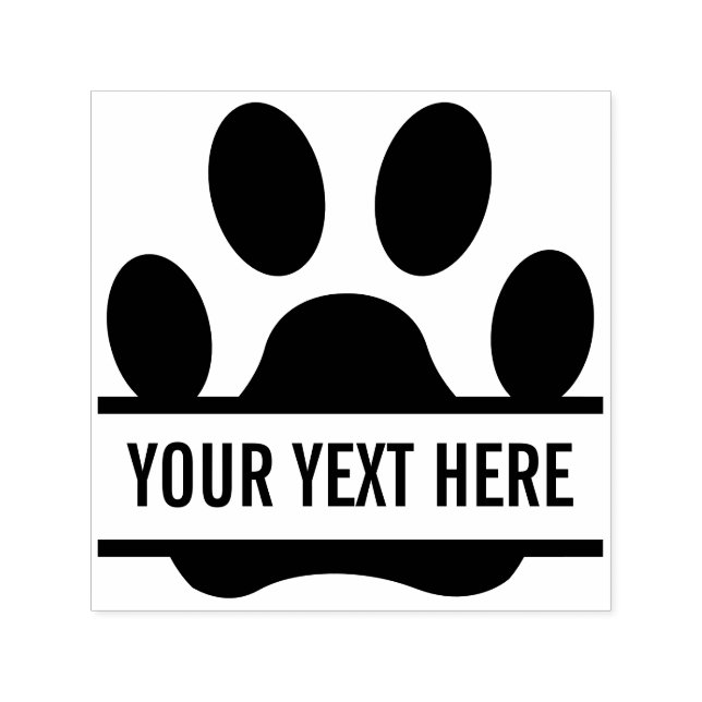 Erstellen Sie Ihre eigene Funny Paw Print Rubber B Permastempel (Design)