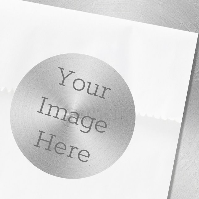 Erstellen Sie Ihre eigene gebürstete metallische S Runder Aufkleber (Von Creator hochgeladen)