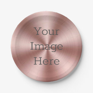 Erstellen Sie Ihre eigene gebürstete Rose Gold Met Pappteller