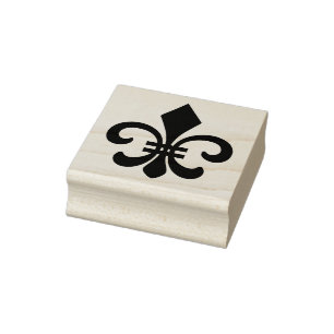 Erstellen Sie Ihre eigene gesperrte Fleur de Lis Gummistempel