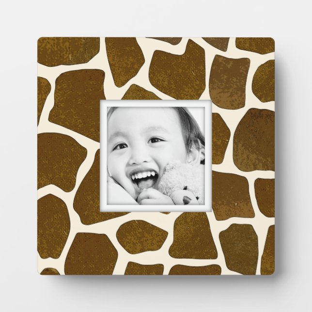Erstellen Sie Ihre eigene Giraffe Print Foto Frame Fotoplatte (Vorderseite)