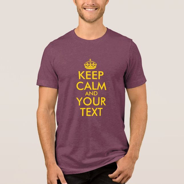 Erstellen Sie Ihre eigene Gold-Behalt-Ruhe Tri-Blend Shirt (Vorderseite)