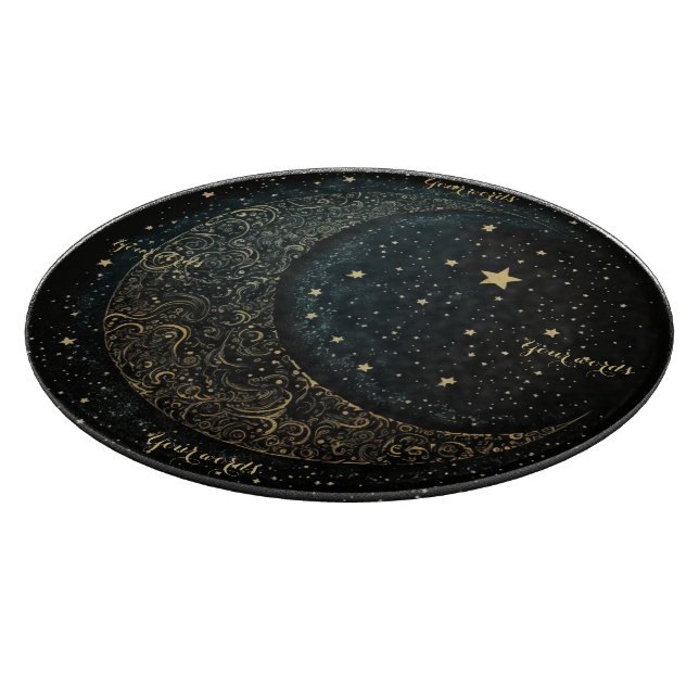 Erstellen Sie Ihre eigene Gold Filigree Moon Celes Schneidebrett (Ecke)