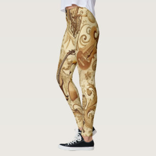 Erstellen Sie Ihre eigene Golden Orchestra Floral Leggings