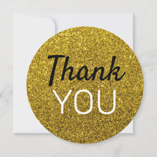 Erstellen Sie Ihre eigene goldene Glitter Dankeska Dankeskarte