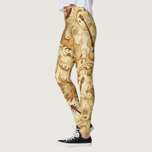 Erstellen Sie Ihre eigene goldene musikalische Col Leggings